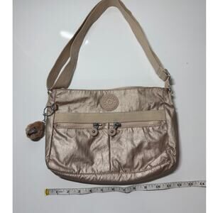 Kipling Gold purse crossbody shoulder bag lightweight purse 12x8x2 clean good